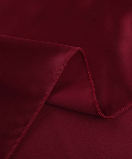 Chic Wine Red Satin Halter Maxi Dress - Elegant Backless Gown for Fall & Holiday Season