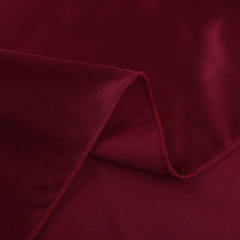 Chic Wine Red Satin Halter Maxi Dress - Elegant Backless Gown for Fall & Holiday Season