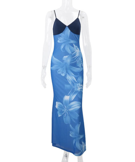 Tropical Bloom Blue Floral Cami Maxi Dress - Your Chic Winter Getaway Essential