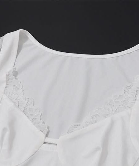 Romantic Lace Bustier Cap Sleeve Top - Chic Fall Layering Essential