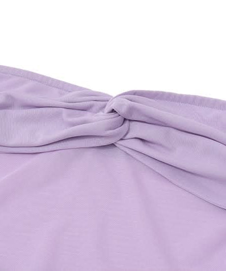 Lavender Haze Sweetheart Halter Mini Dress - Chic Sheer Panel & Backless Glam for Fall Parties