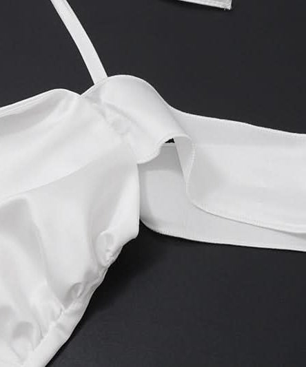 Chic White Halter Off-Shoulder Cutout Mini Dress - Party, Vacation & Date Night Ready