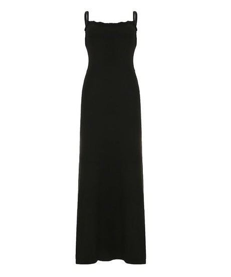 Chic Black Ruffled Cami Midi Dress - Your Versatile Fall & Holiday Party Essential