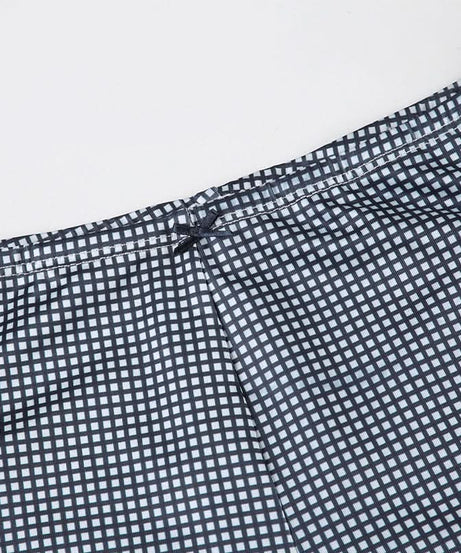 Chic Gingham Halter Bikini & Boxer Shorts Set – Perfect for Fall Getaways & Luxe Lounging