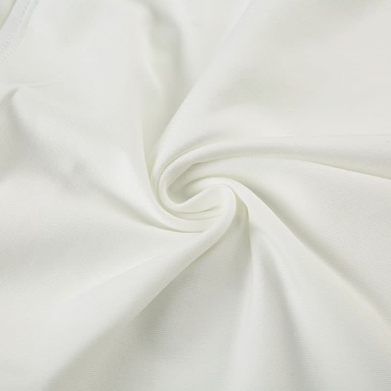 Chic White Ruched Cami Top with Beaded Straps - Perfect for Fall Layering & Resort Style