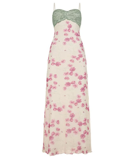 Romantic Floral Lace Maxi Slip Dress - Autumn Bloom & Versatile Chic