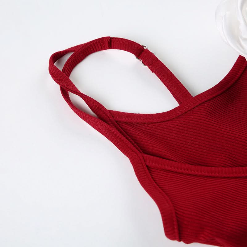 Statement Ruby Red Rose Cutout Midi Dress - Your Fall & Holiday Event Essential