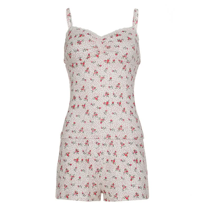 Blush Blooms Cami & Shorts Lounge Set - Sweet & Cozy Fall Comfort