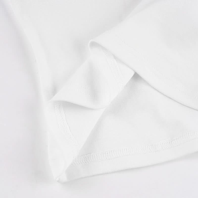 Elevated White Ruffle Collar Polo Blouse | Short Sleeve Top with Pockets - Chic & Transitional for Fall