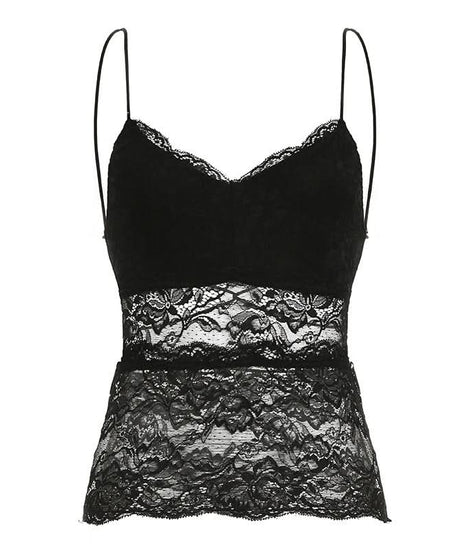 Effortless Fall Style: Black Lace V-Neck Cami Top | Perfect for Layering & Date Nights