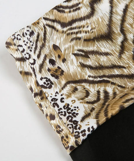 Wild Instincts Halter & Boy Shorts Set - Mixed Animal Print Swimwear for Your Fall Escape