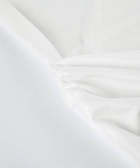 Effortless Glamour: White Ruched Halter Maxi Dress for Holiday & Evening Soirees