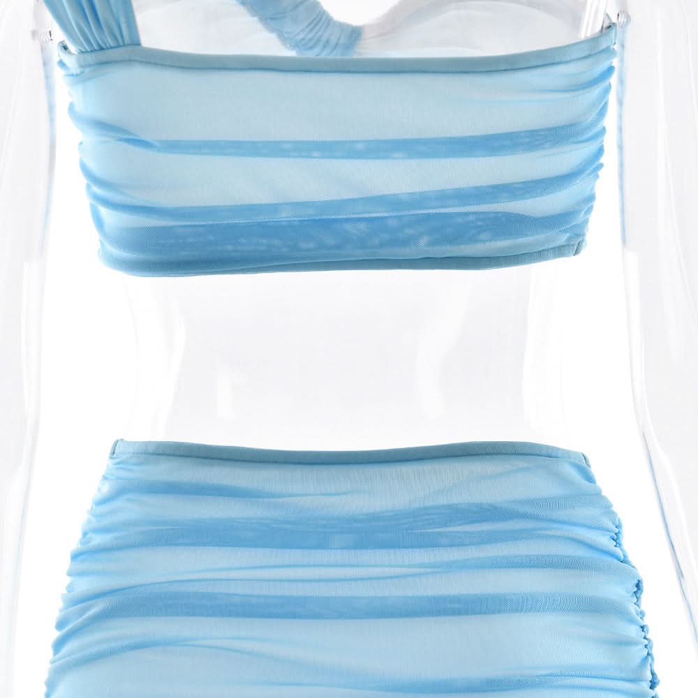 Oasis Azure One-Shoulder Maxi Skirt Set - Your Chic Fall/Winter Getaway Essential