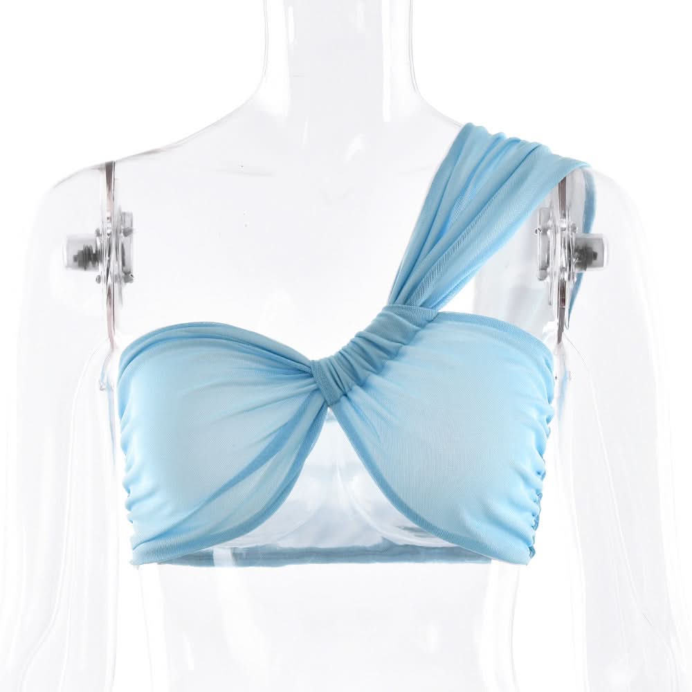 Oasis Azure One-Shoulder Maxi Skirt Set - Your Chic Fall/Winter Getaway Essential