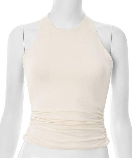 Flattering Ruched Halter Top - Your Essential Fall & Holiday Staple