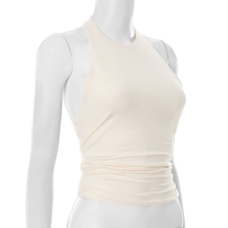 Flattering Ruched Halter Top - Your Essential Fall & Holiday Staple