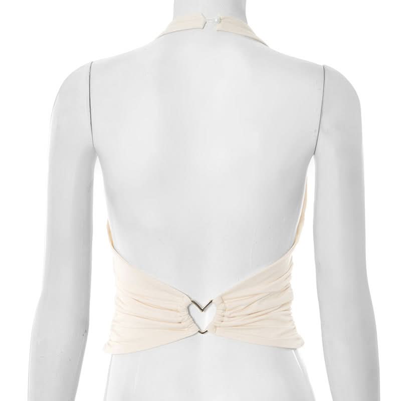 Flattering Ruched Halter Top - Your Essential Fall & Holiday Staple