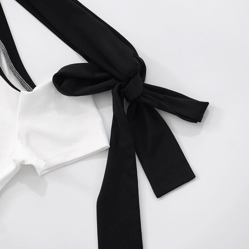 Modern Chic Asymmetrical Tie-Neck Top - Effortless One-Shoulder Style for Fall & Holiday