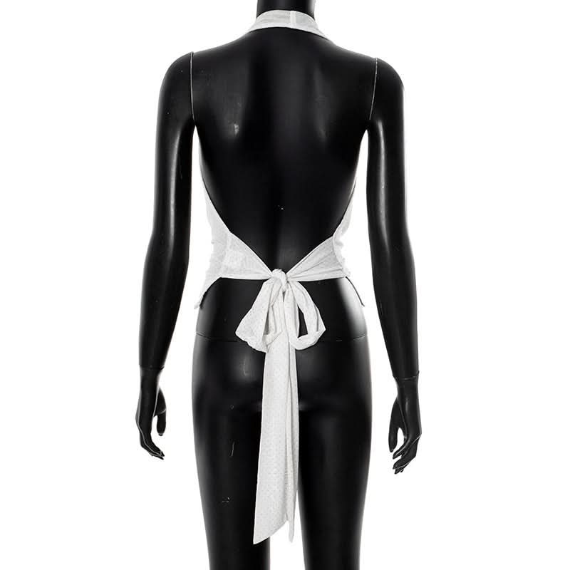 Dazzling Deep Red Cowl Neck Halter Top | Holiday & Party Glam for American Women