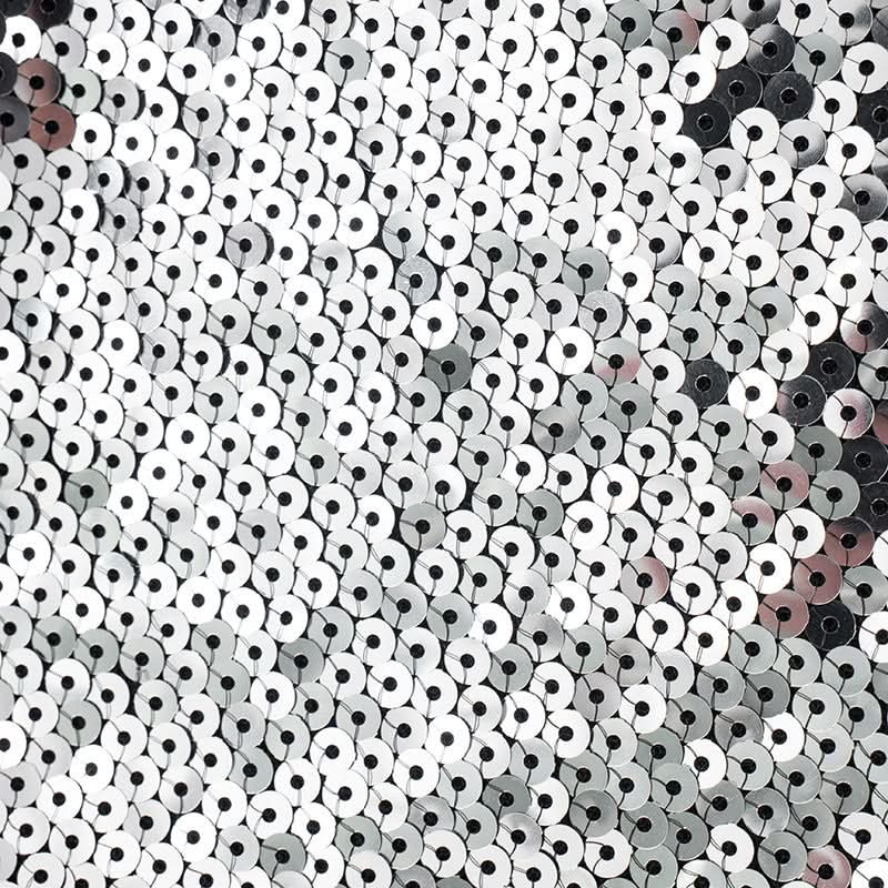 Sparkling Silver Sequin Cowl Neck Cami - Chic Cross-Back Straps for Holiday Parties & NYE