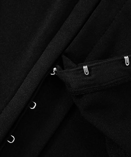 Elegant Mesh & Hook-Eye Collared Blouse - Chic Puff Sleeve Top for Fall & Holiday