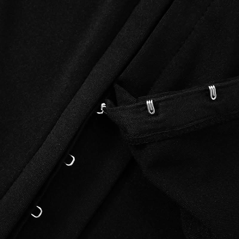 Elegant Mesh & Hook-Eye Collared Blouse - Chic Puff Sleeve Top for Fall & Holiday