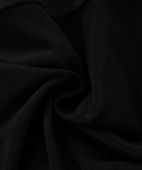 Elegant Mesh & Hook-Eye Collared Blouse - Chic Puff Sleeve Top for Fall & Holiday