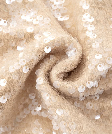 Dazzling Champagne Sequin Crop Top & Mini Skirt Set - Perfect for Holiday Parties & NYE