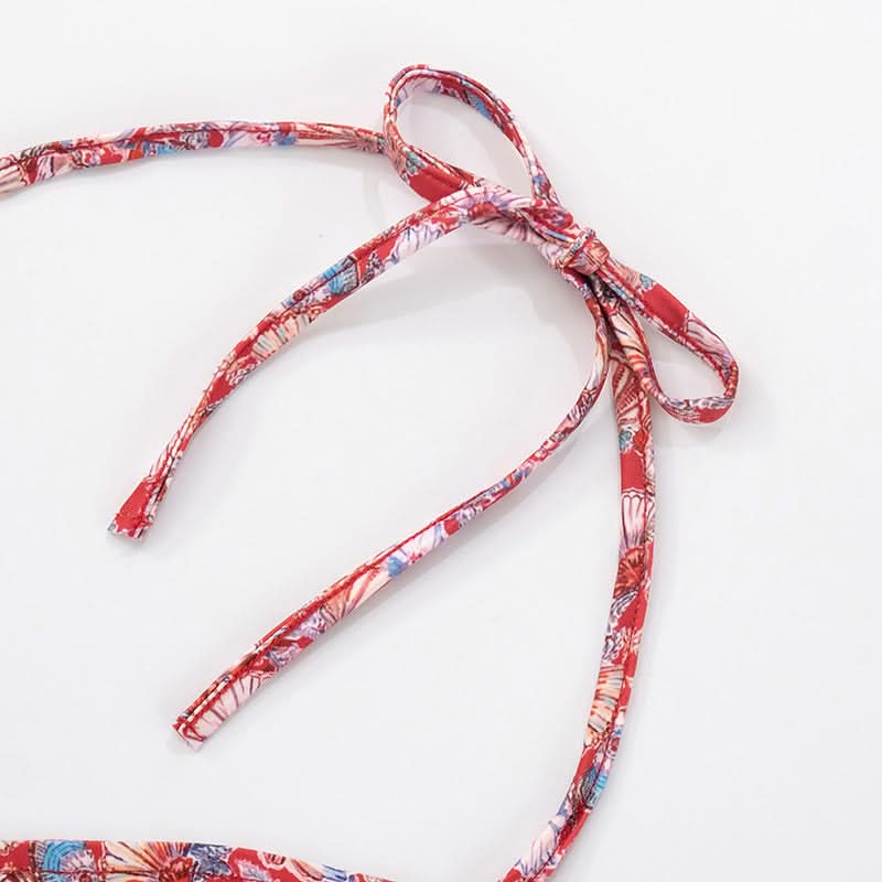 Coastal Chic Seashell Print Halter V-Neck Backless Top - Your Resort & Sunny Escape Essential