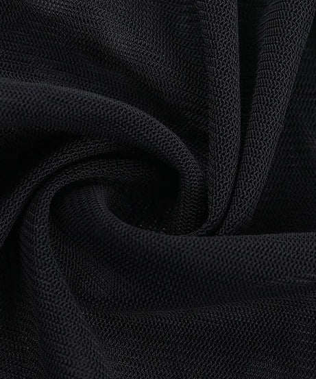 Bewitching Black Mesh Off-Shoulder Top: Rhinestone Cross & Flared Sleeves for Fall & Halloween