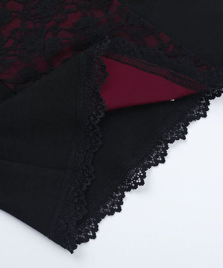 Gothic Vampire Red Lace Corset Cami Top - Spooky Season & Fall Fashion Must-Have