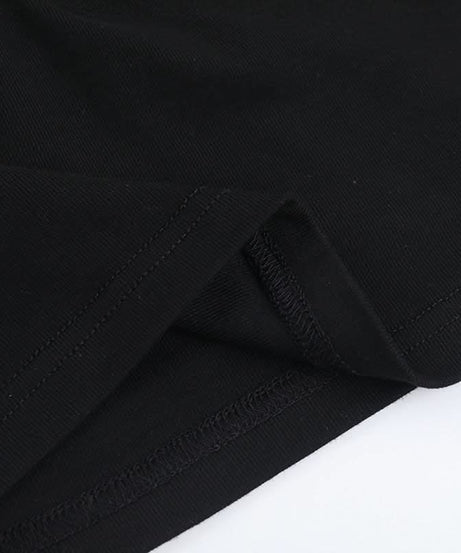 Edgy Gothic Distressed Cut-Out Crop Top - Spooky Season Style