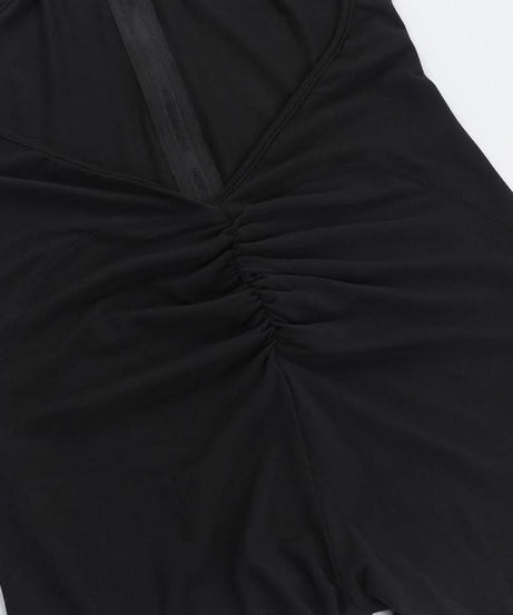 Sleek & Versatile Black Zip-Up Romper for Women - Effortless Fall Style & Active Comfort