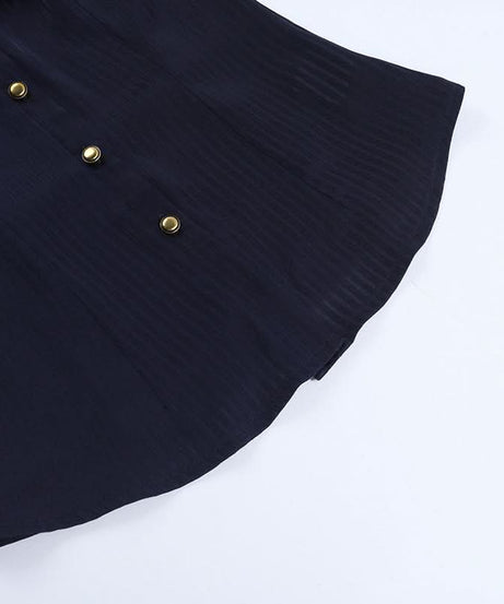 Victorian Romance Midnight Velvet Ruffle Blouse - Dark Academia Fall Statement Top