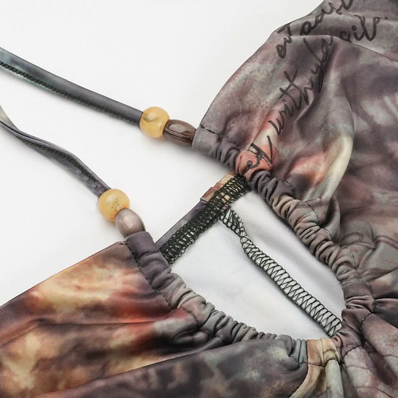 Mystic Bohemian Halter Maxi Dress - Chic Fall '25 Print