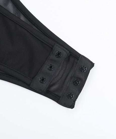 Alluring Black Mesh Cutout Maxi Dress - Strapless Ruched Ruffle for Fall & Holiday Parties