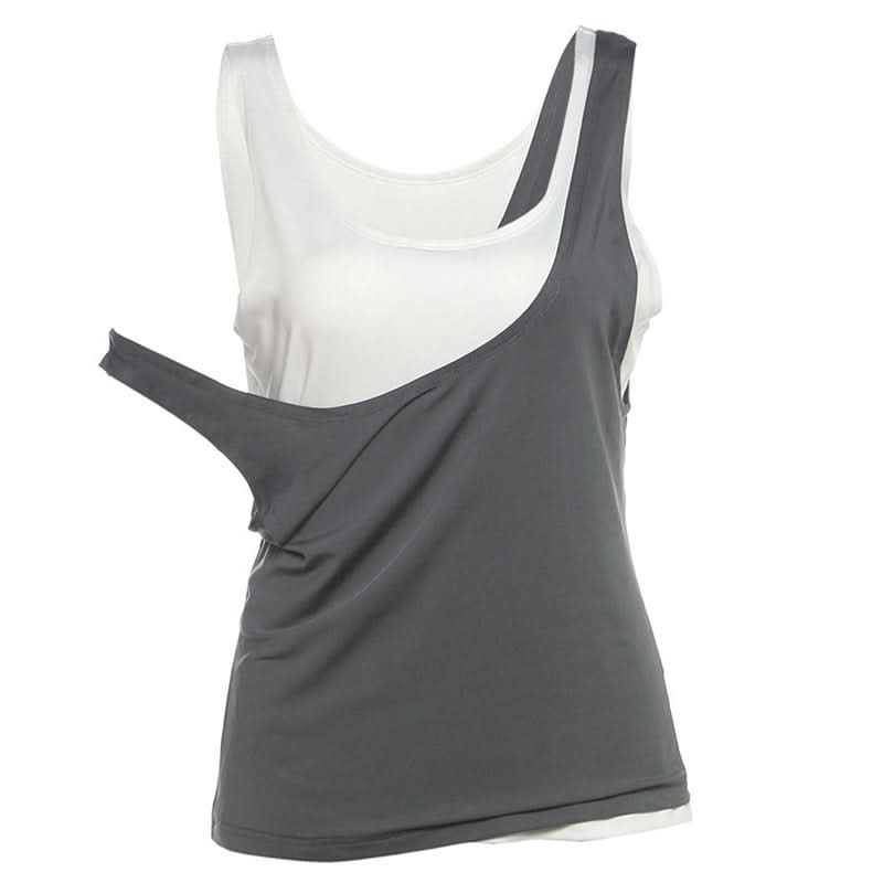 Chic Asymmetrical Layered Nursing Tank Top | Effortless Fall Style & Comfort