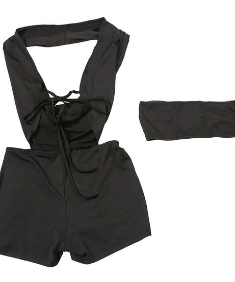 Chic Draped Halter O-Ring 3-Piece Shorts Set – Your Must-Have for Fall Getaways & Nightlife