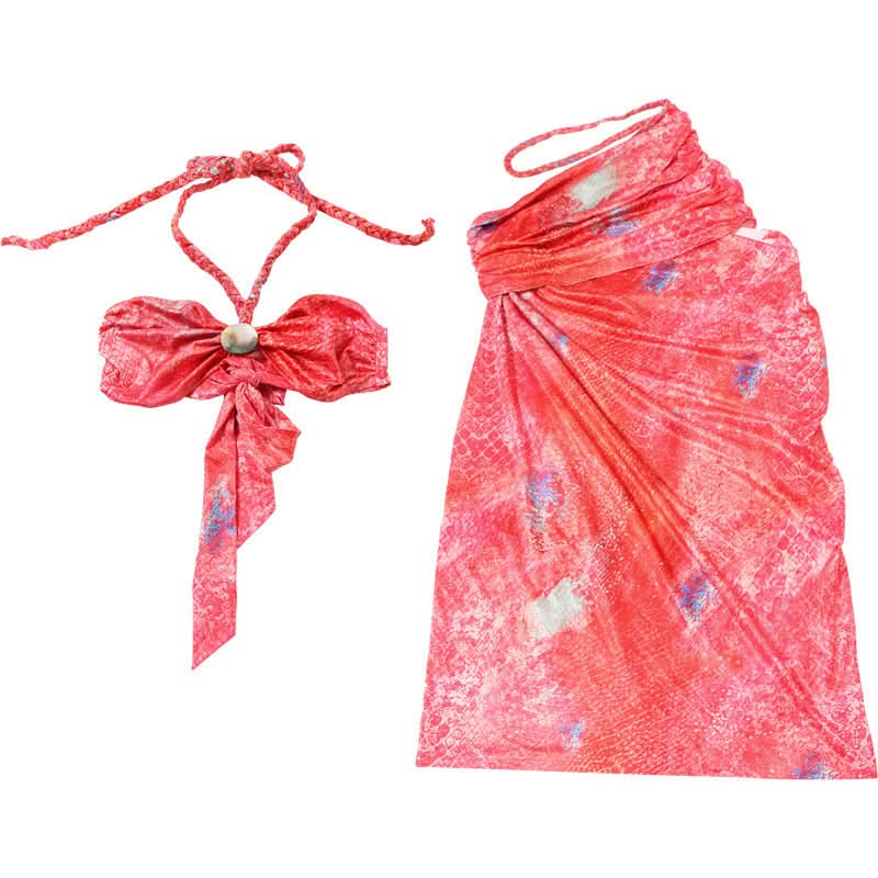 Tropical Serpent Print Halter Maxi Set - Your Fall Getaway Essential