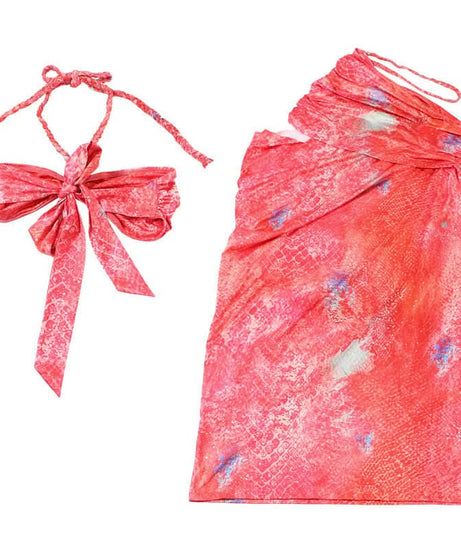 Tropical Serpent Print Halter Maxi Set - Your Fall Getaway Essential