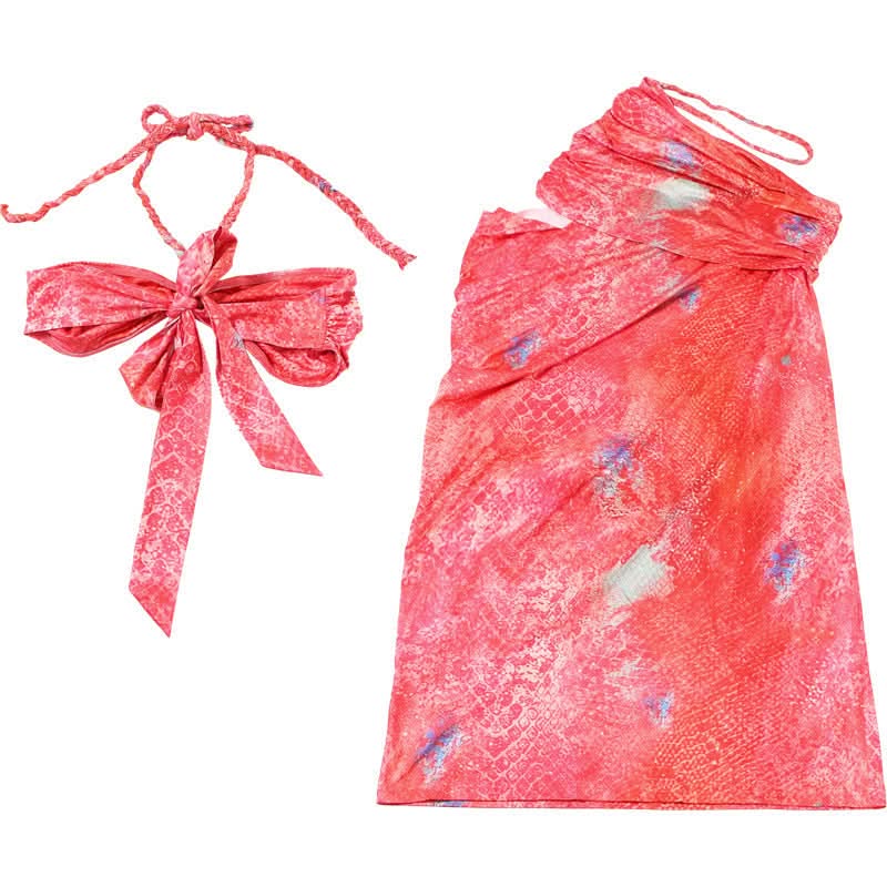 Tropical Serpent Print Halter Maxi Set - Your Fall Getaway Essential