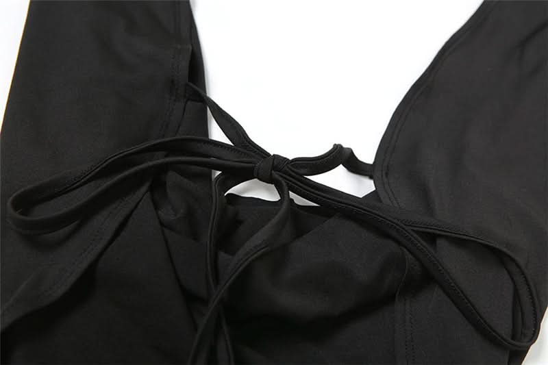 Chic Draped Halter O-Ring 3-Piece Shorts Set – Your Must-Have for Fall Getaways & Nightlife