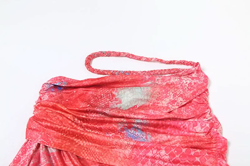 Tropical Serpent Print Halter Maxi Set - Your Fall Getaway Essential