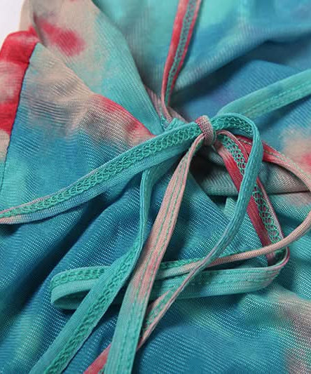 Vibrant Tie-Dye One-Shoulder Cowl Neck Mini Dress - Your Go-To for Fall Parties & Nights Out