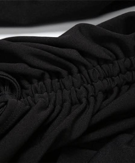 Chic Off-Shoulder Lace & Ruched Mini Dress - Perfect for Fall Nights & Holiday Parties