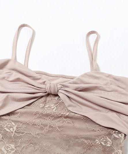 Autumn Allure: Elegant Ruched Lace Panel Cami Maxi Dress - Holiday Party & Gala Ready