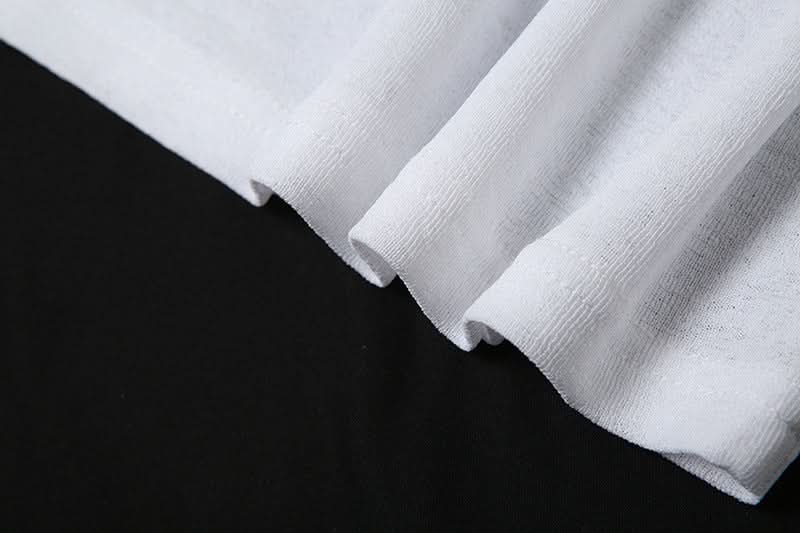 Abstract Wave Print Slim Fit Crop Top - Y2K Style for Effortless Fall Fashion