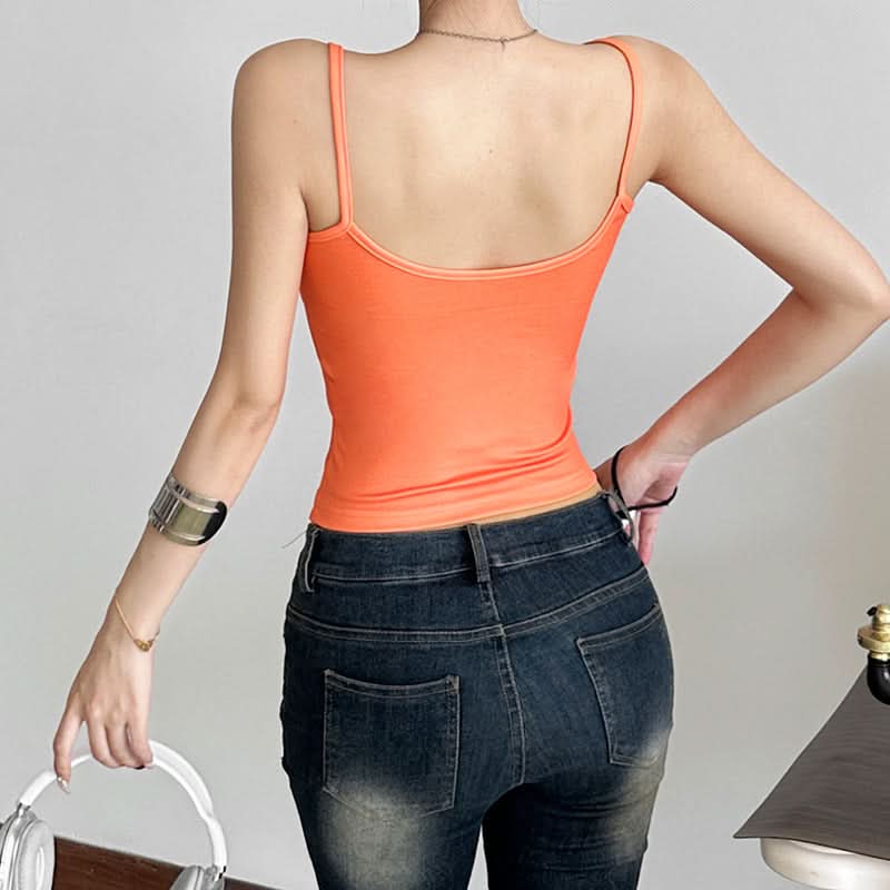 Y2K Graphic Diva Cropped Cami Top – Edgy Fall Street Style Essential