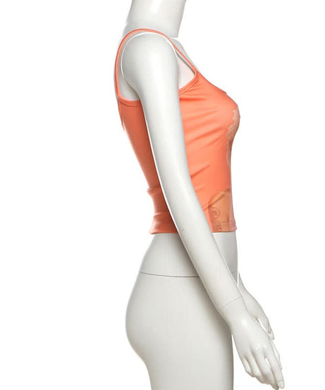 Y2K Graphic Diva Cropped Cami Top – Edgy Fall Street Style Essential