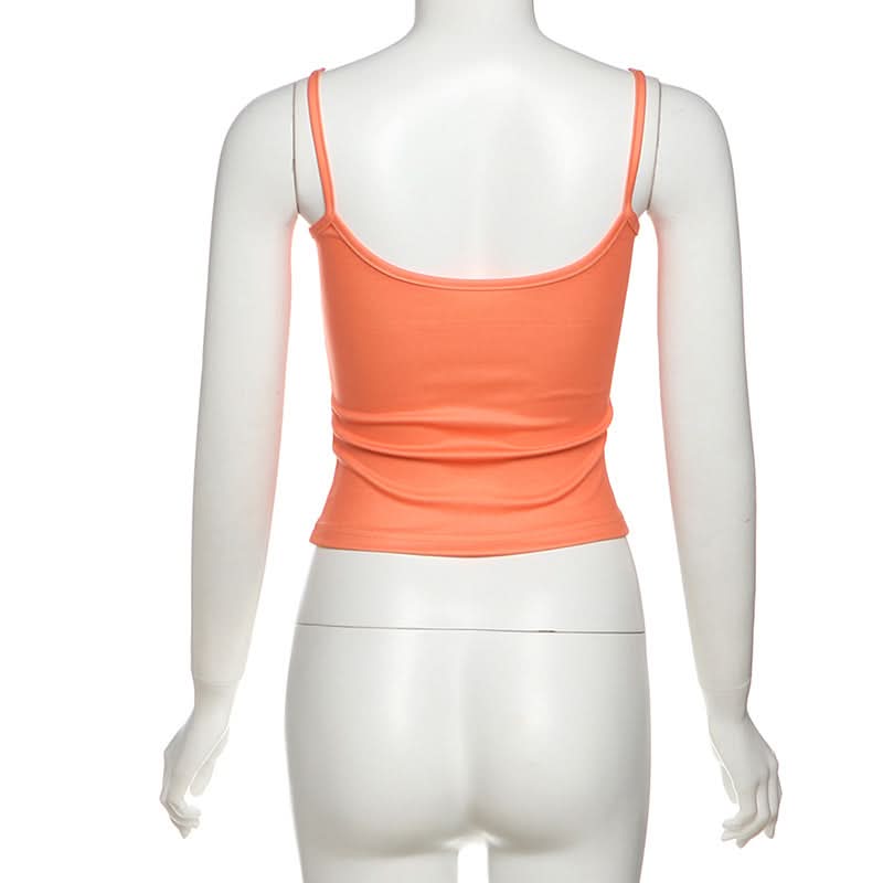 Y2K Graphic Diva Cropped Cami Top – Edgy Fall Street Style Essential